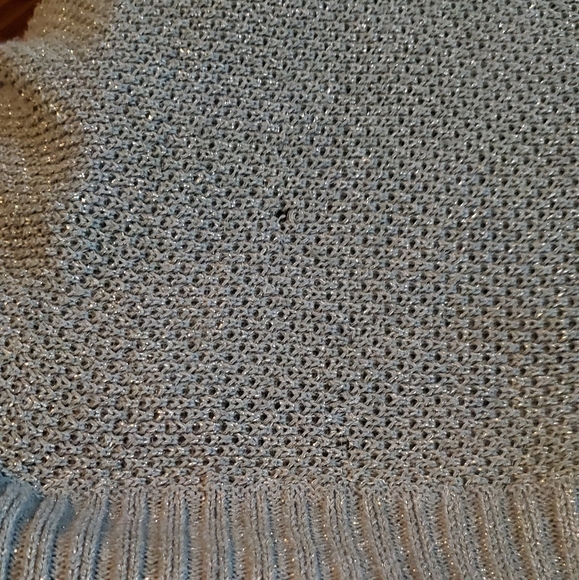 Chaps gray gold long knit sweater L - Picture 7 of 7